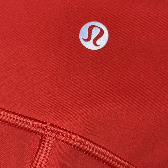 Lululemon High Waisted Leggings in Orange, Size 4 - Picture 4 of 6